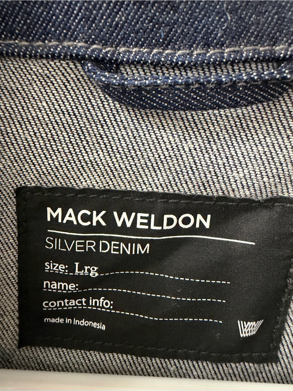 NWT Mack Weldon SILVER Denim Jacket Men’s Size Large - Picture 8 of 10